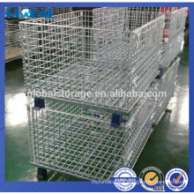 China manufacturer Steel foldable transport wire mesh container
